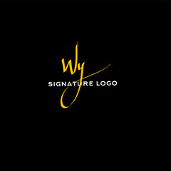 WY W y Initial handwriting creative fashion elegant design logo Sign Symbol template vector icon