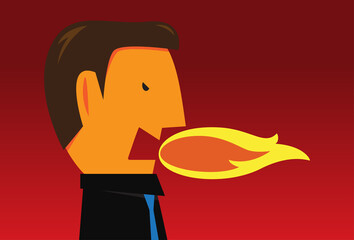 The boss is very angry and angry