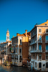 View of water street and old buildings in Venice, ITALY