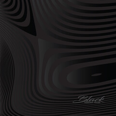 Black wavy abstract Dark Design background vector 