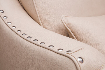 leather sofa detail