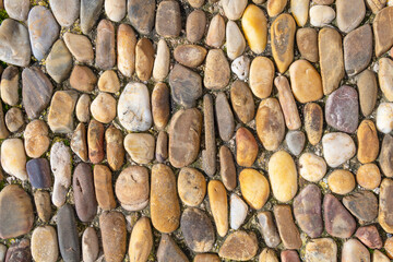 Close-up of a exterior boulder pavement