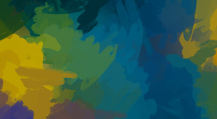 Brushed Painted Abstract Background. Brush stroked painting. Artistic vibrant and colorful wallpaper.