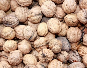 background of walnuts