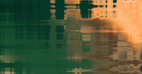 Abstract background. Geometrical elements on aged grunge texture. Graphic illustration with different color patterns.