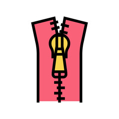Obraz premium zipper accessory color icon vector. zipper accessory sign. isolated symbol illustration