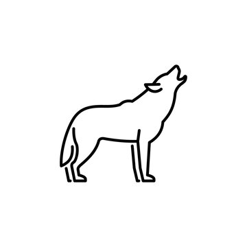 recommend clip art: Wolf vector icon. Wildlife illustration. Wild animal sign.