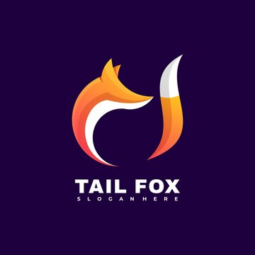 colorful fox logo illustration vector template