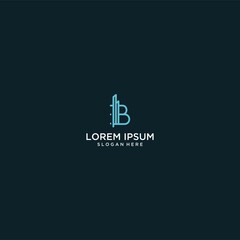 Fototapeta premium letter b monogram vector logo. 
