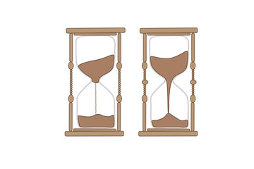 Collection Hourglass Icon Design retro, classic, antique.