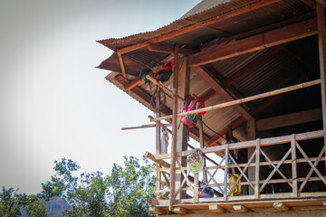 construction of the house