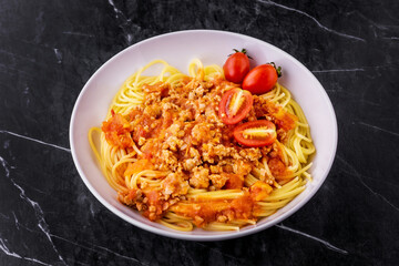 Spaghetti with Minced Pork Tomato Sauce