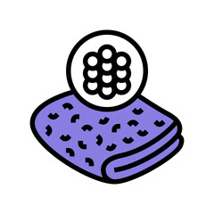 acrylic fabric color icon vector. acrylic fabric sign. isolated symbol illustration