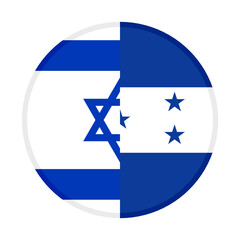 round icon with israel and honduras flags	
