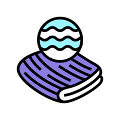 velveteen fabric color icon vector. velveteen fabric sign. isolated symbol illustration