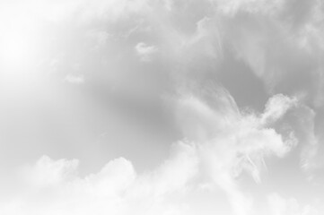 Black sky with white cloud. Dark background before Rainstorm.