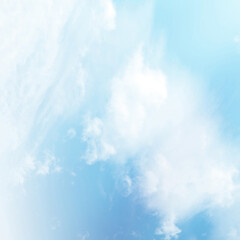 Fototapeta premium Blue sky with white cloud. The summer heaven is colorful clearing day Good weather and beautiful nature in the morning.