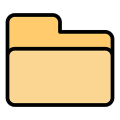 Folder icon design colorline style