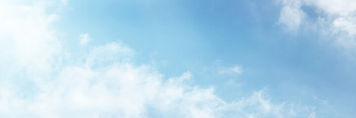 Blue sky with white cloud. The summer heaven is colorful clearing day Good weather and beautiful nature in the morning.