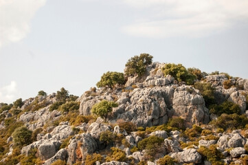 Sea cliffs of the Mediterranean Sea, White Sea Turkey