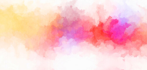Watercolor painted background. Abstract Illustration wallpaper. Brush stroked painting. 2D Illustration.