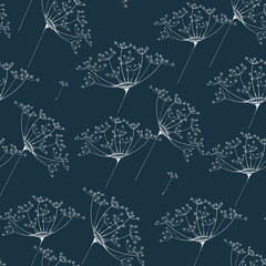 Queen Anne's lace plant pattern - obrazy, fototapety, plakaty