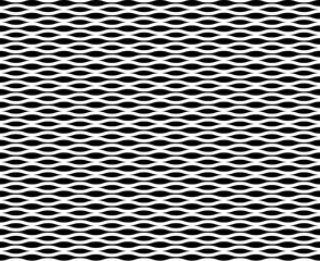 Wave simple seamless wavy line, smooth pattern, Black & white, w