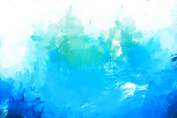 Painted composition with vibrant brush strokes. Textured colorful painting. Paint brushed wallpaper.