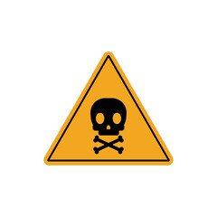 Toxic safety Hazard Danger sign illustration isolated on white background