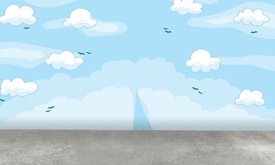 Fototapeta premium blue sky and clouds