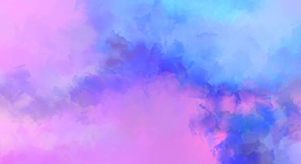 Abstract background of colorful brush strokes. Brushed vibrant wallpaper. Painted artistic creation. Unique and creative illustration.