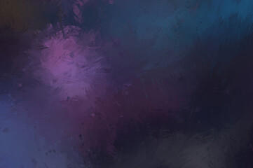 Painted composition with vibrant brush strokes. Textured colorful painting. Paint brushed wallpaper.