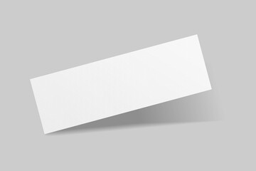 Realistic blank ticket illustration for mockup. 3D Render. - obrazy, fototapety, plakaty