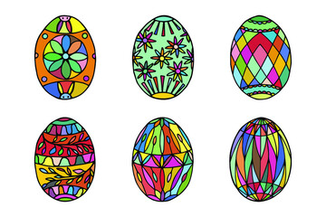 Easter eggs set. Vector stock illustration eps10. 
