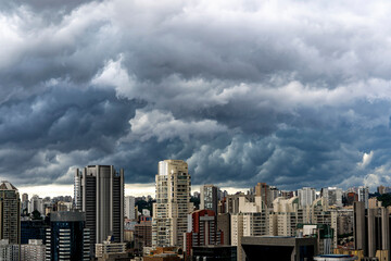 Storm in the big city. City of Sao Paulo, Brazil. South America.