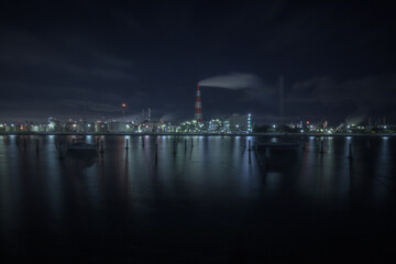 Fototapeta premium 三重県 四日市工場夜景 四日市ドーム前