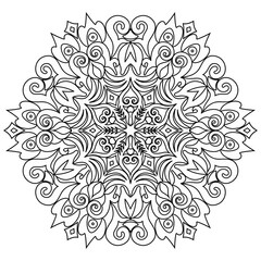 Vector abstract floral ethnic ornamental illustration