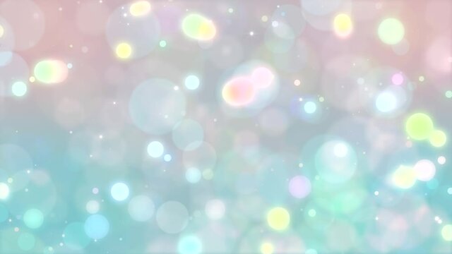 Pastel color loop material. Colorful sphere with glittering rainbow color.