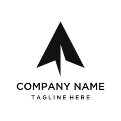 Abstract paper plane logo