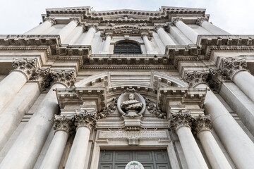 gorgeous marble decoration on Baroque new Minster facade, Brescia