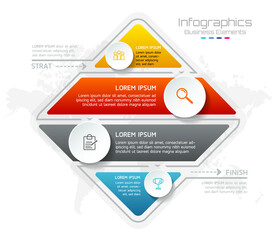 Vector elements for infographics. presentation and chart. steps or processes. 
options number workflow template design. 4 steps.