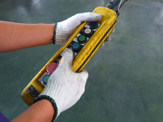 A man operating a crane