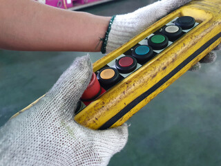 A man operating a crane