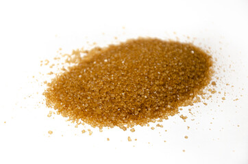 brown sugar on white background