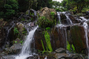 Cascade waterfall river in tropical forest
