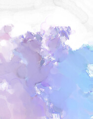 Soft watercolor wallpaper. Artistic painting with softly brushed colors. Pastel colors dabbed background. Painted abstract wall art.