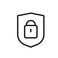 Outline Vector Icon Shield, Protect, Defense