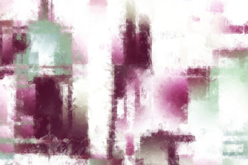 Modern art. Colorful contemporary artwork. Color strokes of paint. Brushstrokes on abstract background. Brush painting. Unique wall art.