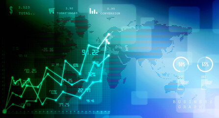 Obraz premium 2d rendering Stock market online business concept. business Graph 