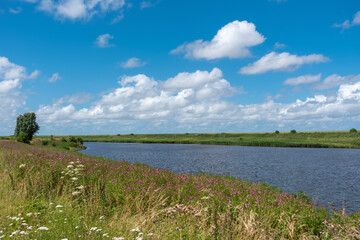 Landscape on the Leyhoerner-Sieltief by Greetsiel